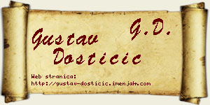 Gustav Dostičić vizit kartica